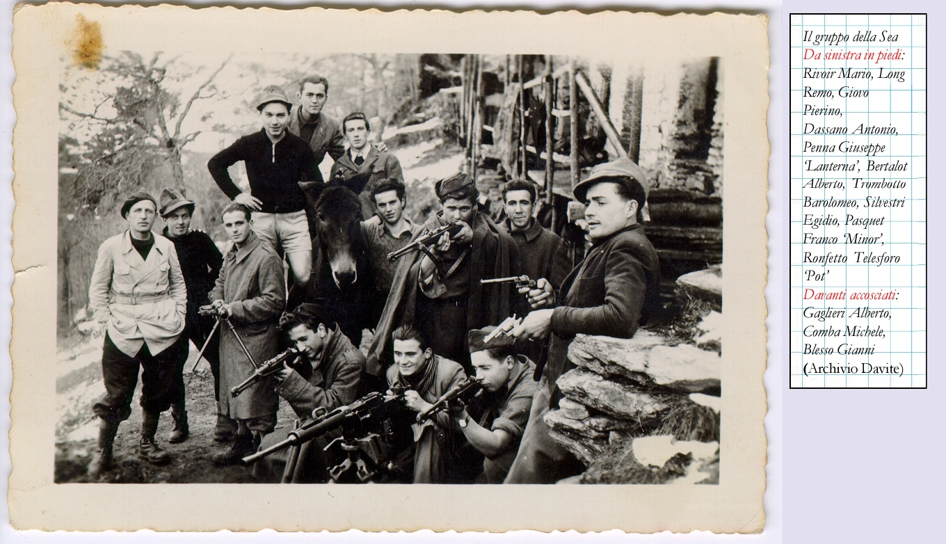 Inverno 1943-44_La banda di Rivoir e Ronfetto alla Tarva nei pressi della Sea di Torre Pellice