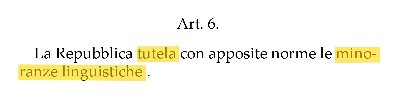 Costituzione Italiana_Art. 6